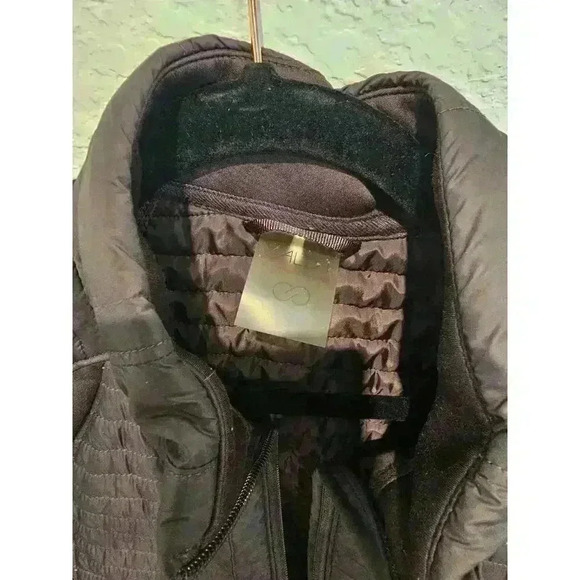 CALIA by Carrie Underwood Full Zip Puffer Hybrid Jacket Smokey Plum/Brown Small - Picture 2 of 3